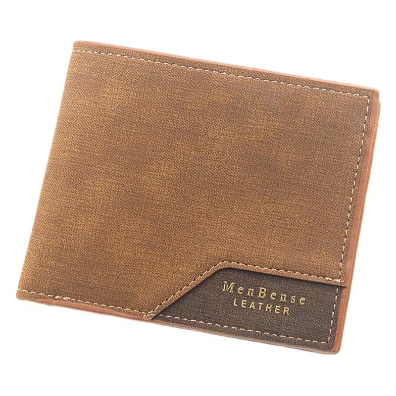 Cartera hombre coreano, estampado dorado, esmerilado