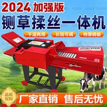 新款加厚铡草揉丝机家用牛羊养殖切草机秸秆粉碎机干湿两用铡草机