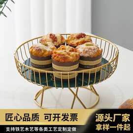 欧式轻奢款水果盘创意客厅家用水果篮下午茶糖果甜品架点心托盘