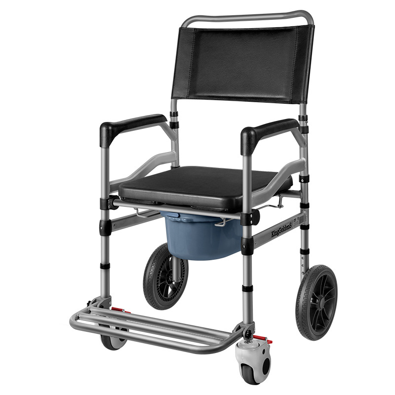 Disabled Elderly Toilet Chair with Wheels, Pregnant Woman Foldableable Toilet Chair, Bath Chair, Patient Stool Chair