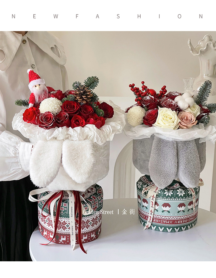 Gift Wrapping Supplies Event & Party Supplies Cute Romantic Bunny Ears Flannel Date Festival Gift Wrapping Supplies Party Supplies Gift Wrapping Supplies 1 Piece