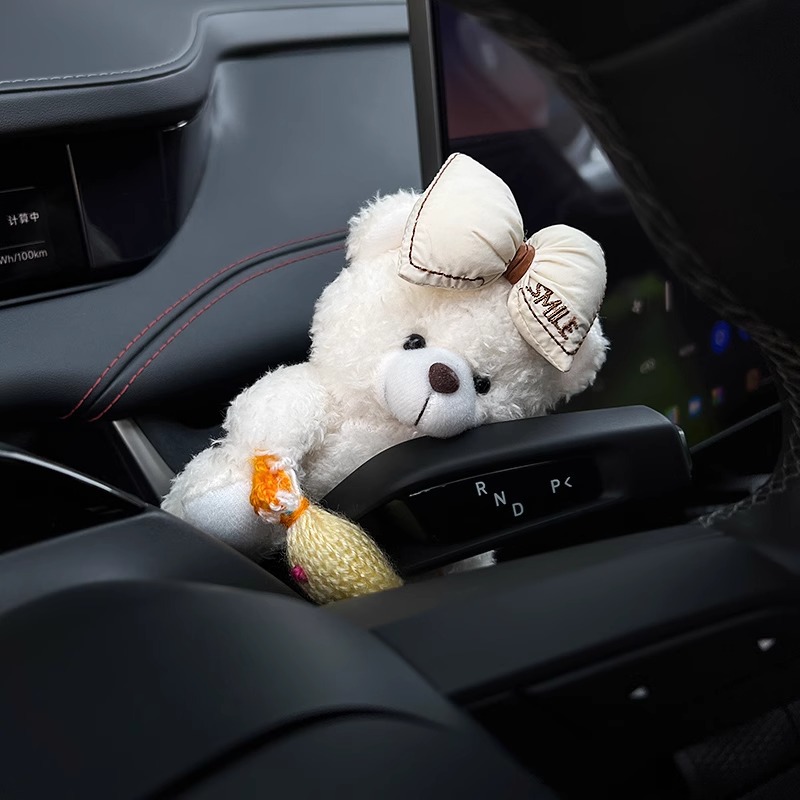 Car Fender Interior Decoration Ornaments Cute Bear Leader Dog Car Fender Wiper Decorative Doll