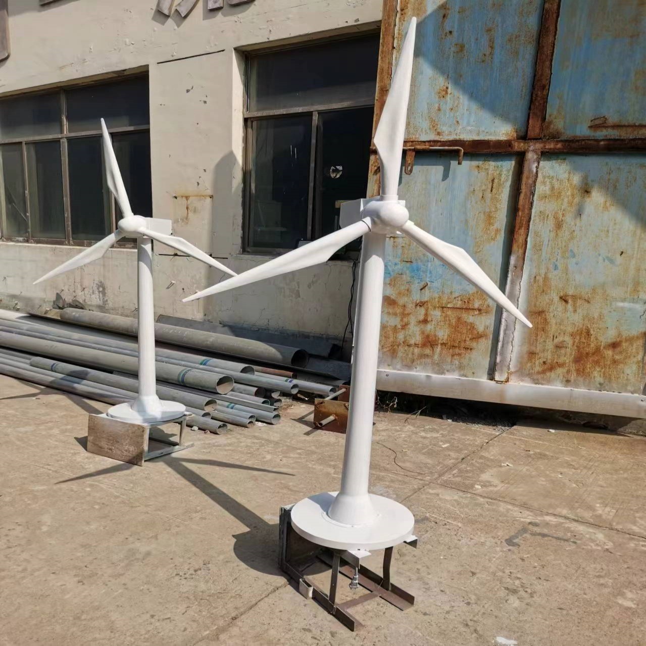 新款电动风机模型风力发电机展厅活动工艺品拼装发电风车