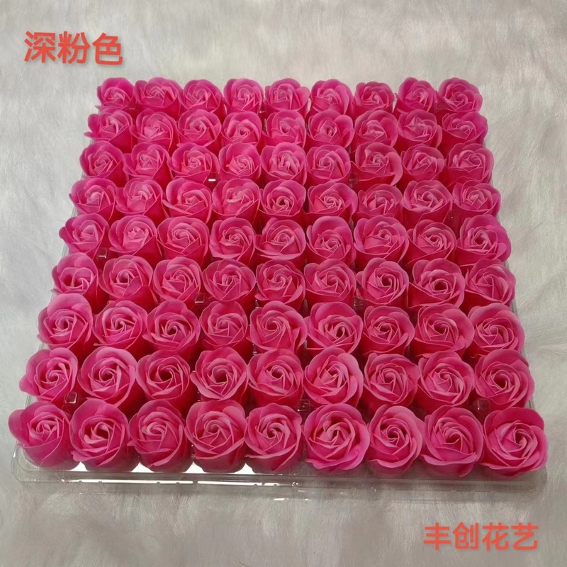 源メーカーの卸売りは、ベースのない三層の石けん花の花の頭を厚くして、石けん花のバラの花の頭をシミュレートします|undefined