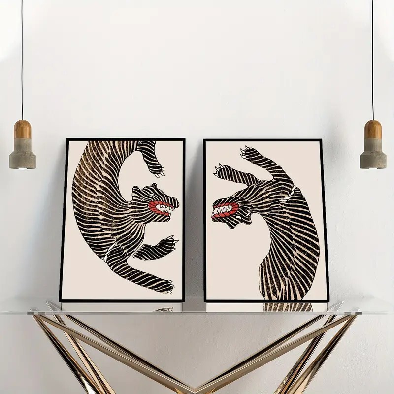 Cross-Border Amazon Animal Canvas Art Poster Painting Core Background Wall Bedroom Living Room Home Decoration Art Painting Cross-Border Amazon Animal Canvas Art Poster Painting Core Background Wall Bedroom Living Room Home Decoration Art Painting