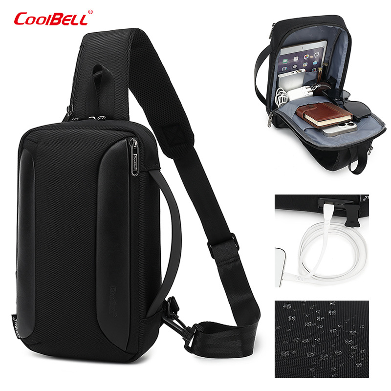 Nueva moda costura pecho bolso de los hombres crossbody bolso de hombro ligero bolso de negocios bolsa de pecho al por mayor