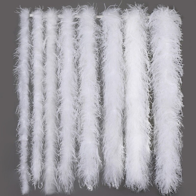 White Ostrich Feather Strips, Multi-Layered, Thickened Ostrich Feather Strips, Stage Performance Costumes, Clothing Cuffs Accessories White Ostrich Feather Strips, Multi-Layered, Thickened Ostrich Feather Strips, Stage Performance Costumes, Clothing Cuffs Accessories