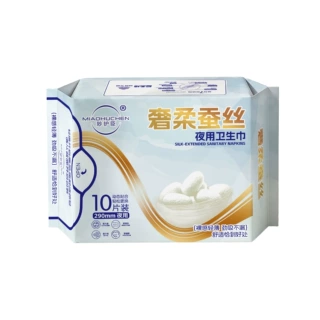A妙护臣蚕丝系列纯棉极薄加长290mm卫生巾 10片/包