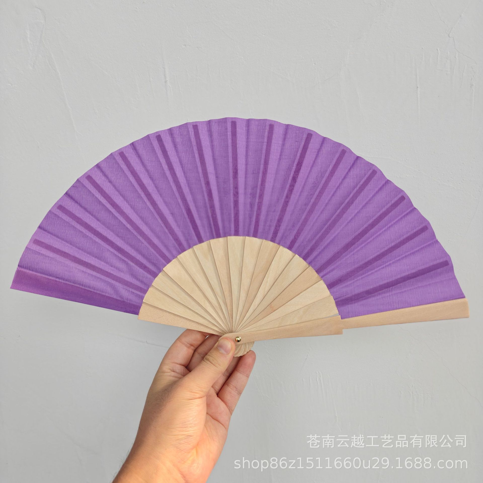 Abanico Plegable de Madera de 23 cm de Madera y Poliéster Algodón Portátil para Uso Diario image 33