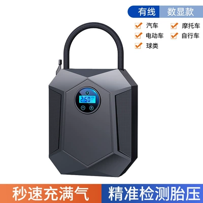 Car inflator 12v inflator high pressure automatic inflator for electric tires for cars and portable cars (Hava nasosu) - 12v-car-cigarette-lighter-plug-power-cord-preset-tire-pressure-self-stop-when-full