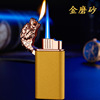 Creative metal tiger head windproof lighter inflatable personality tiger head straight into the blue flame lighter cross -border wholesale