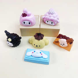 创意卡通动物酒心巧克力diy奶油胶装饰树脂配件车载钥匙扣小摆件