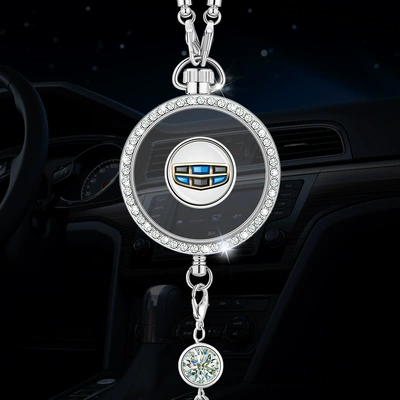 Car hanging — and Car Interior Decorations for Women - emgrand-blue-week-diamond-drip-pendant-with-a-bottle-of-sea-perfume
