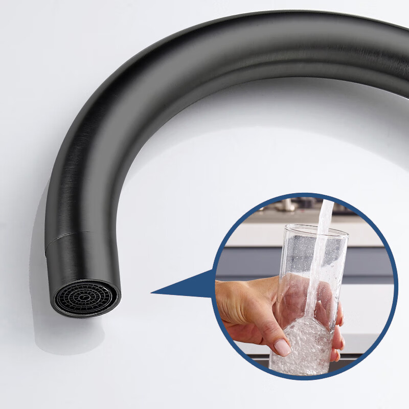 Libokang Sanitary Ware wholesale black stainless steel kitchen sink faucet, hot and cold foreign trade kitchen faucet Application Scenario