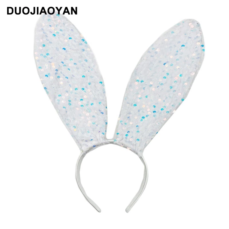 Headband Red Rabbit Lace Ears, Handmade Hair Accessory, High-Quality Graduation Party Style