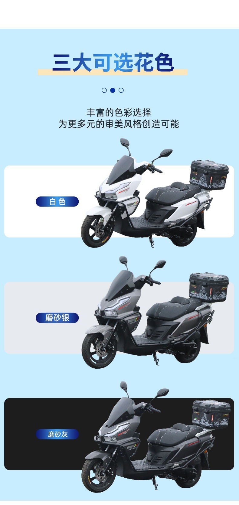 Plug-In New Energy Atv Oil-Electric Hybrid 125Cc Scooter with 60V 2000W Motor, Electric Vehicle That Can Be Registered