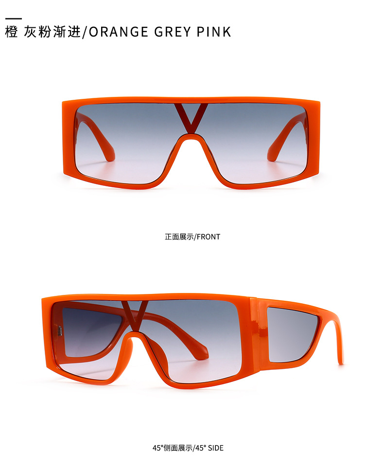 Retro Square Flat Top Geometric Sunglasses Big-name Sunglasses display picture 8