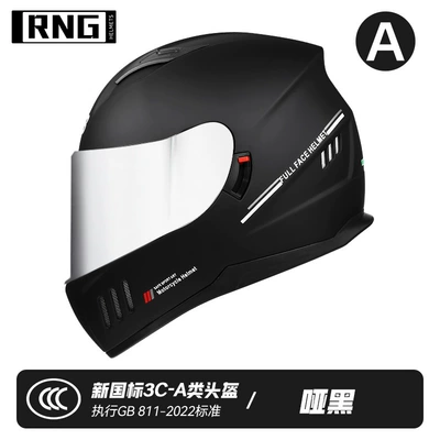 four seasons electric car helmet – Motorcycle Safety Supplies - sub-black-silver-plated-lenses-l-code-double-mirror