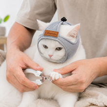 猫咪面罩网眼透气不遮挡视线布偶折耳防乱吃防乱舔约束头套猫嘴套