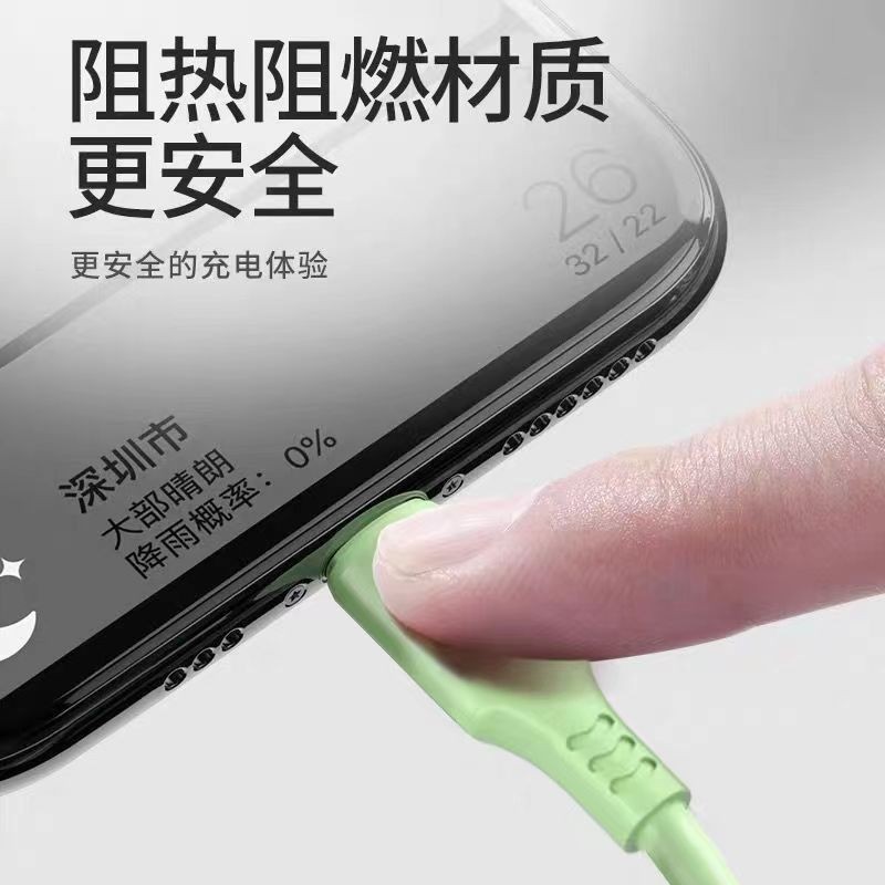 Apple Huawei Android 3a 高速充電スリーインワン液体シリコーン 1 対 3 データケーブル携帯電話 USB ケーブルに適しています|undefined