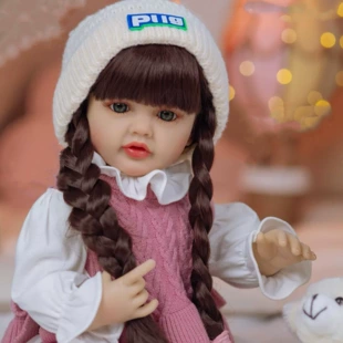 Реалистичная силиконовая кукла BZDOLL 55 см стоит водонепроницаемая