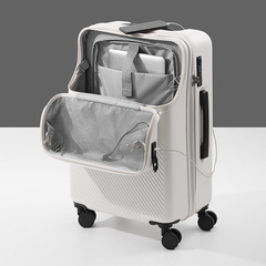 Japanese front opening small 20-inch lightweight rolling suitcase laptop carry-on case silent travel suitcase 24-inch