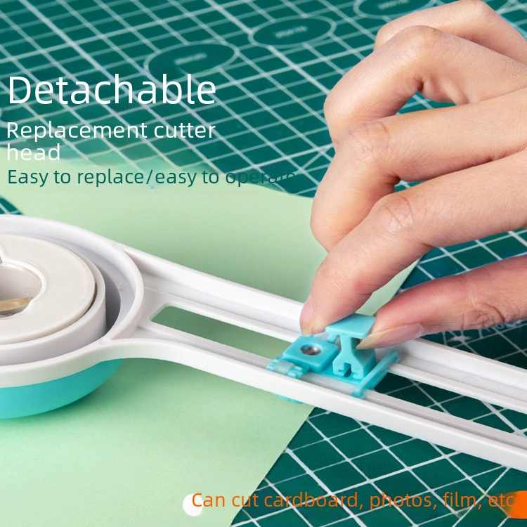 卡美 Cutting instrument Children's handbook DIY plastic round paper cutting machine arc tie knife positioning cutting tool