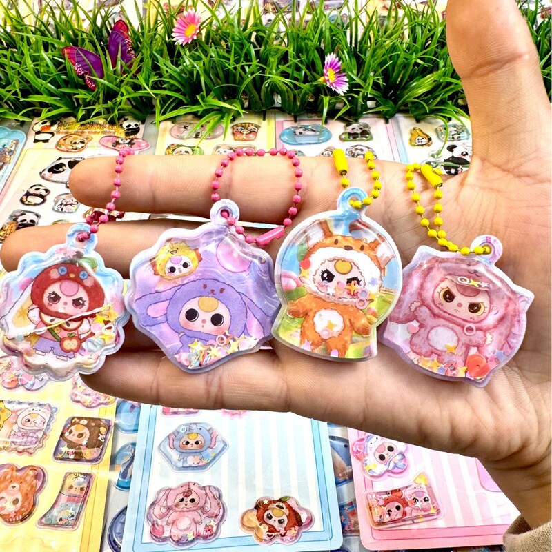 Cute Cartoon Keychain 3D Sticker Backpack Pendant Small Gift Student Keychain Creative Gift Wholesale