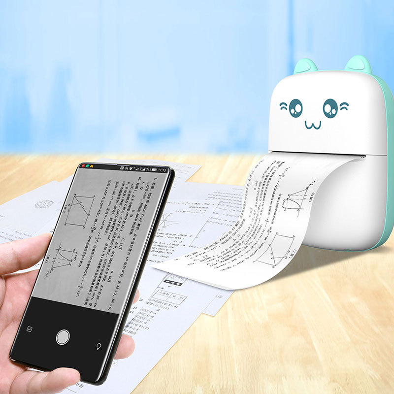 Impresora térmica portátil transfronteriza Bluetooth HD para tomar fotos de resolución de problemas de estudiantes máquina de etiquetas inteligentes en stock