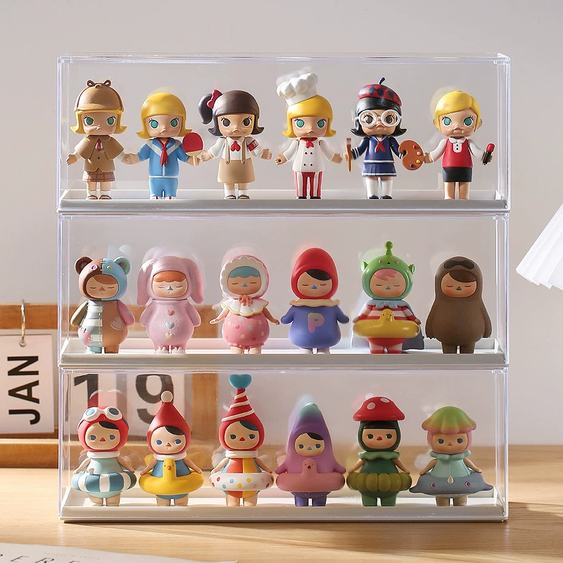 Ящик для демонстрации кукол "Bubble Mate Molly Blind Box" - прозрачный и перекрывающийся пылезащитный ящик для хранения.