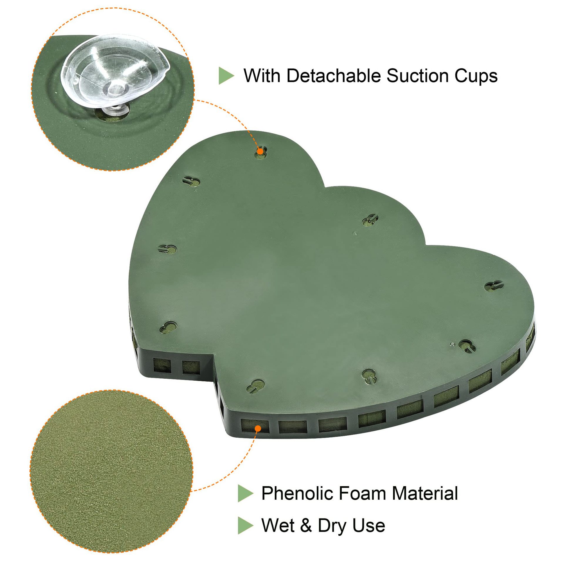 Flores inteligentes Yiwu fábrica directa decoración del flotador coche de la boda plástico verde pequeño cuadrado Ventosa con barro