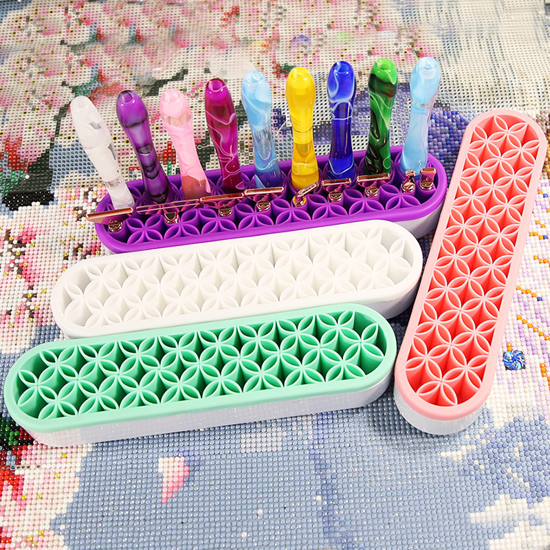 Diamond painting tool base silicone pens DIY placing shelf point…