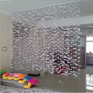 Door Punch Finished New Bead Curtain Entrance Decoration Bedroom 2022 Feather Scandinavian Crystal Free Partition Curtain Living Room