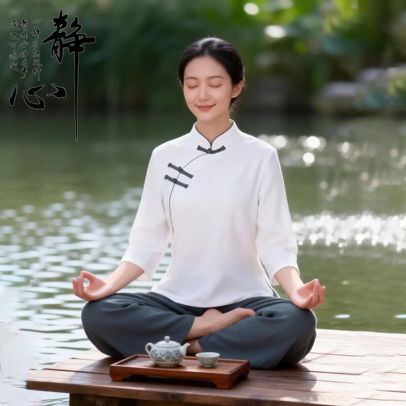 Women's Zen Meditation Clothing Set 2026 New Summer Style Cotton and Linen Meditation Attire for Women Buddhist Style Women's Zen Meditation Clothing Set 2026 New Summer Style Cotton and Linen Meditation Attire for Women Buddhist Style