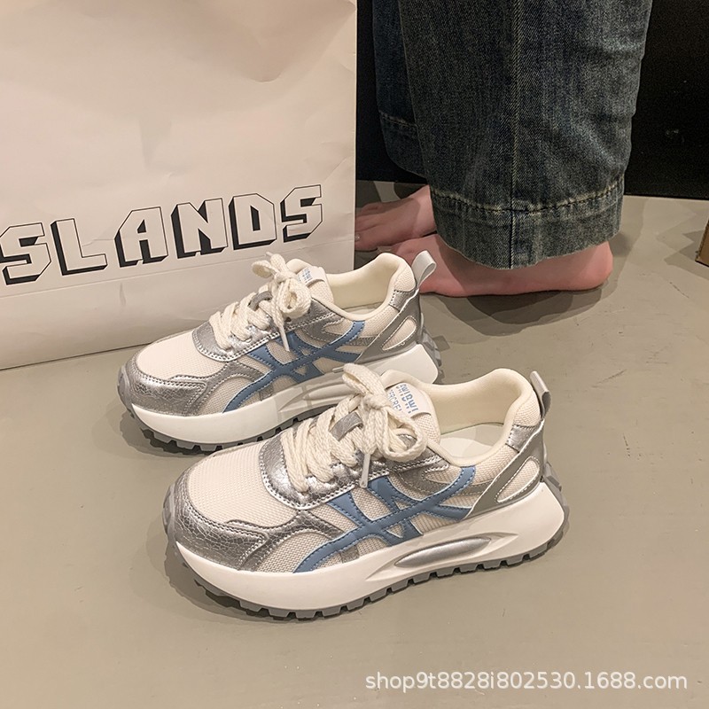 Zapatos de entrenamiento de estilo de primavera y verano de 2026 nuevos zapatos de altura retro ocio versátil con suela suave ligera y cómoda Agam