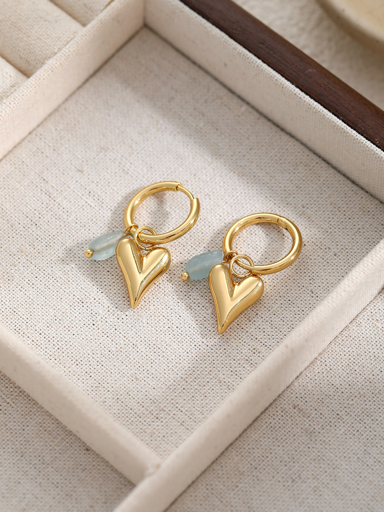 1 Pair Quantity 1 Pair Simple Style Heart Shape Plating Titanium Steel Drop Earrings