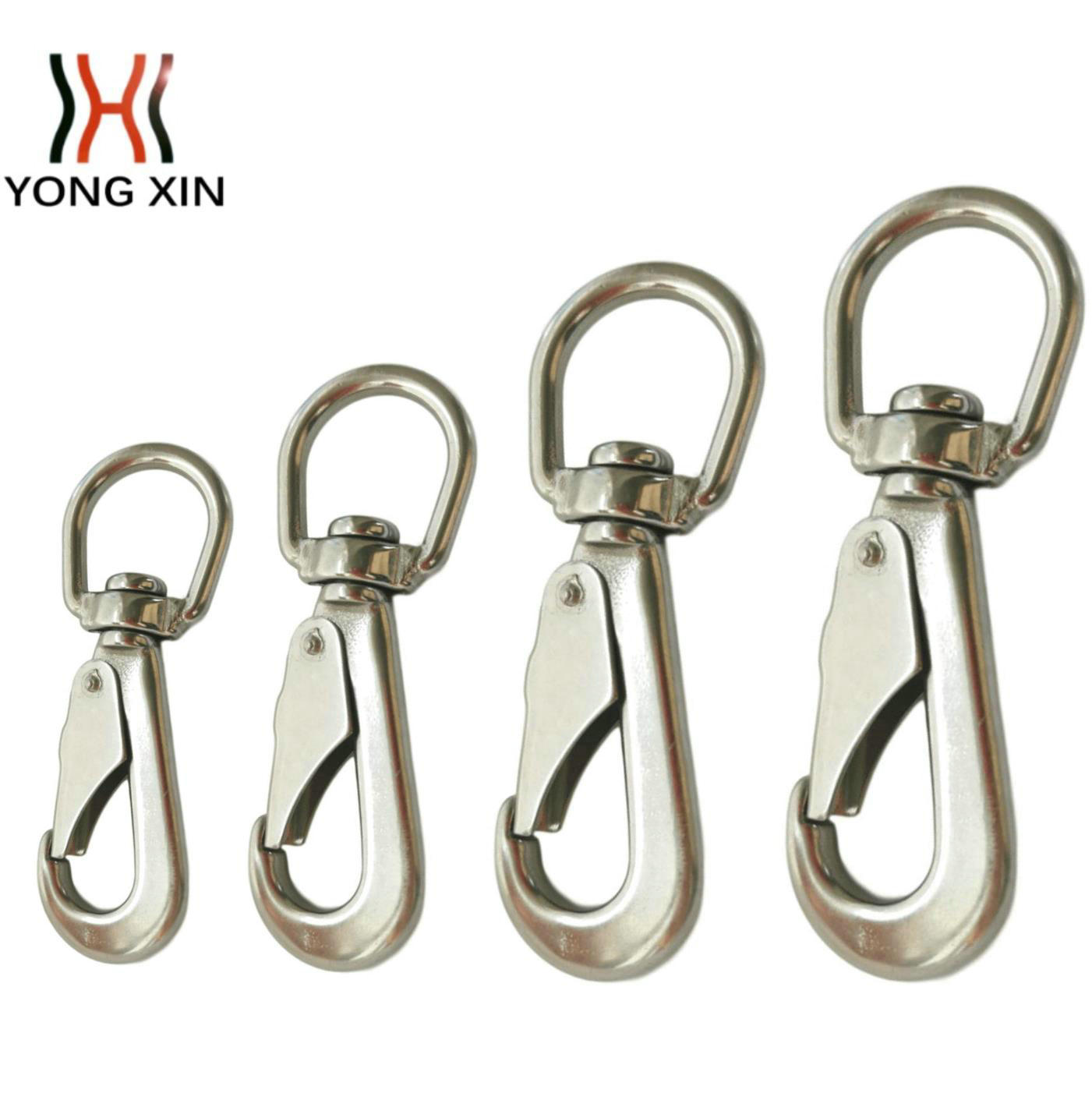 直供 不锈钢舌片钩 箱包弹簧钩 牵引绳弹簧钩 潜水配件 船用索具