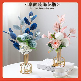 ✅ Ins Style Scandinavian Transparent Glass Vase Ornaments Home Creative Simple Living Room Dried Flower Flower Arrangement Decoration Batch