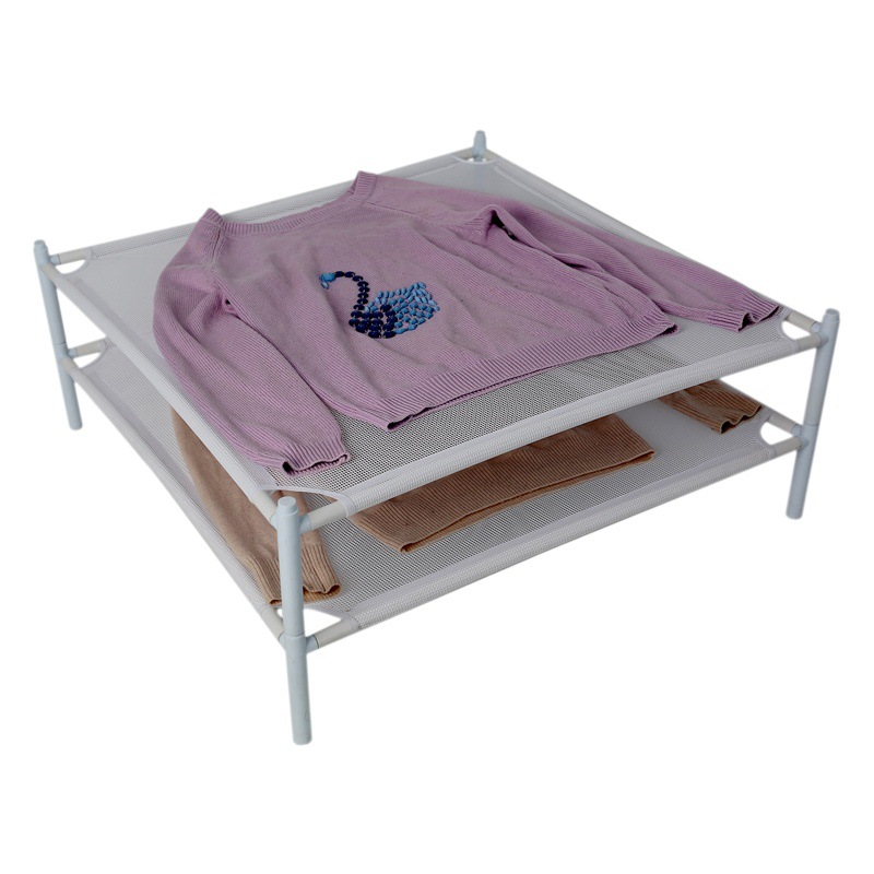 Suéter secado neto sola capa apilable hogar granos productos secos tendedero ropa secado neto bolsillo azulejo secado neto