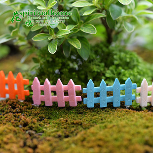 Moss Micro-Landscape Creative 4-Color Fence DIY Material Succulent Ornaments Farm Gardening Landscaping Ecological Bottle Small Ornaments