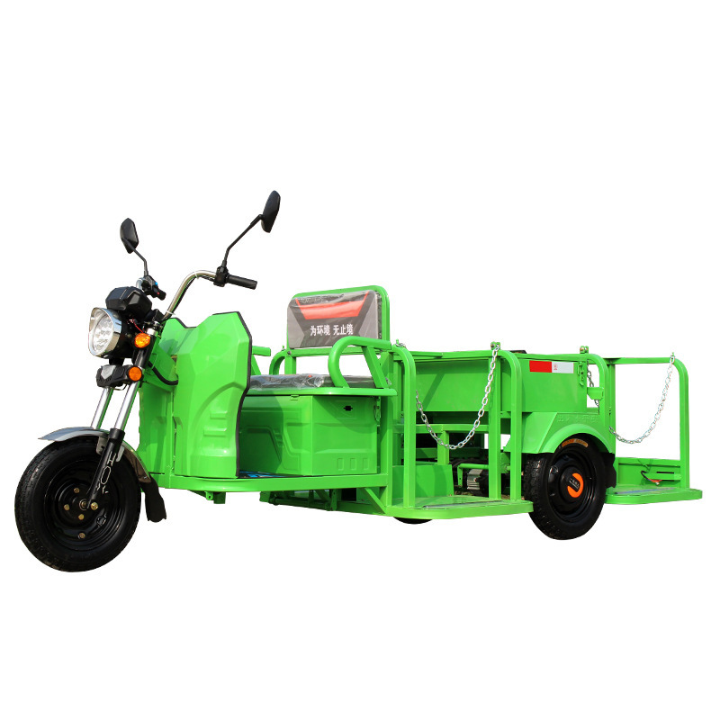 Nueva Energía saneamiento limpieza coche basura barcaza limpieza transferencia Pequeña cláusula de cadena simple cuatro barriles camión de basura eléctrico