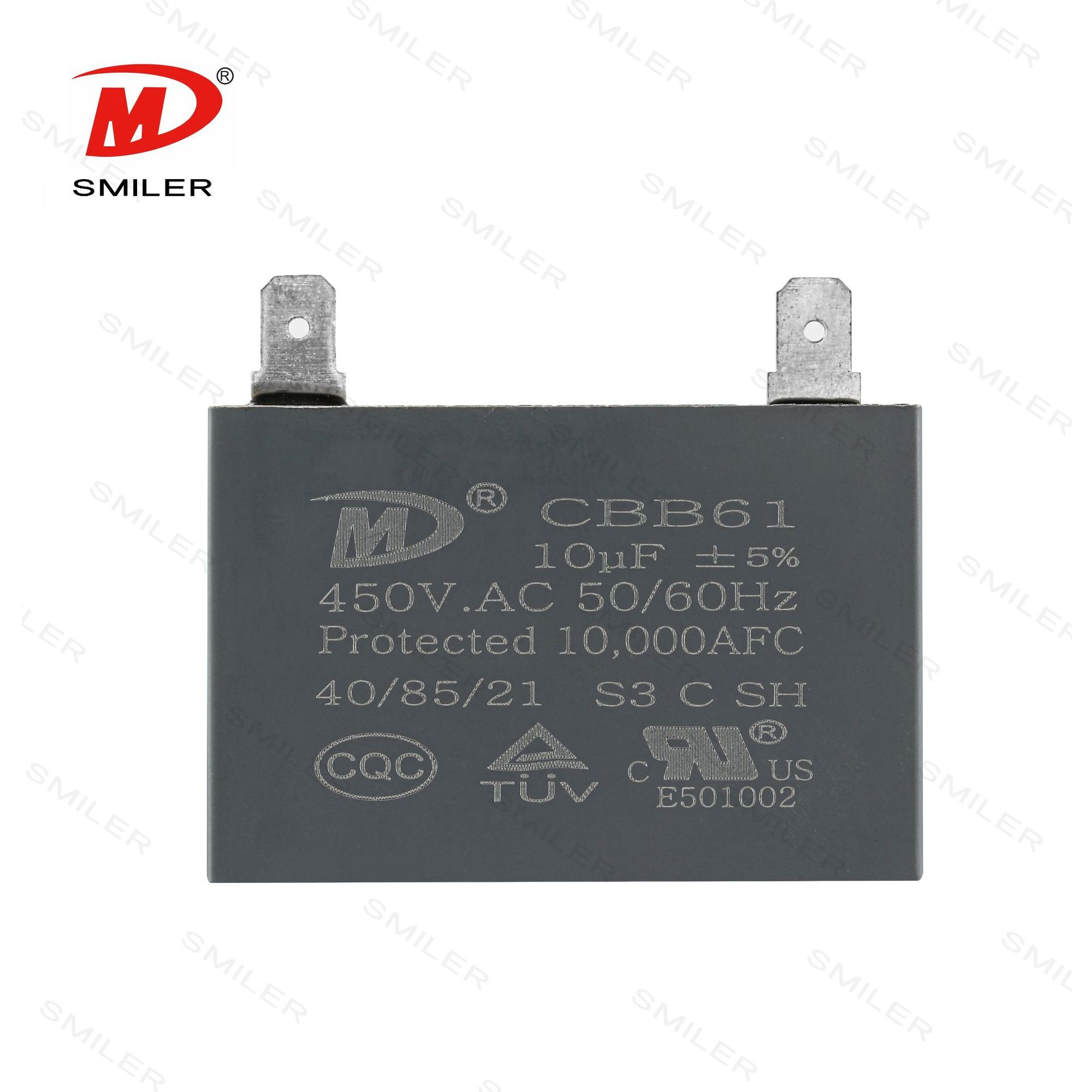 CBB61 450V电容器5uF电容器CBB61端子风扇电容器