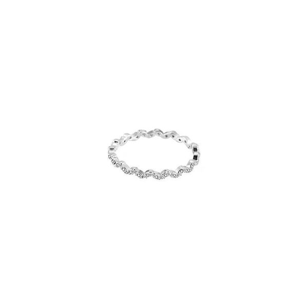 Black brand small design ring with zircon