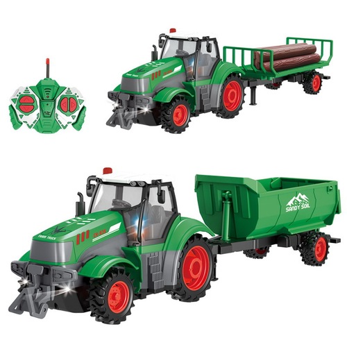 Remote Control Farmer Truck Tractor Transporter Dump Truck Rice Mixer Pumping Livestock Agriculture Farm Toy