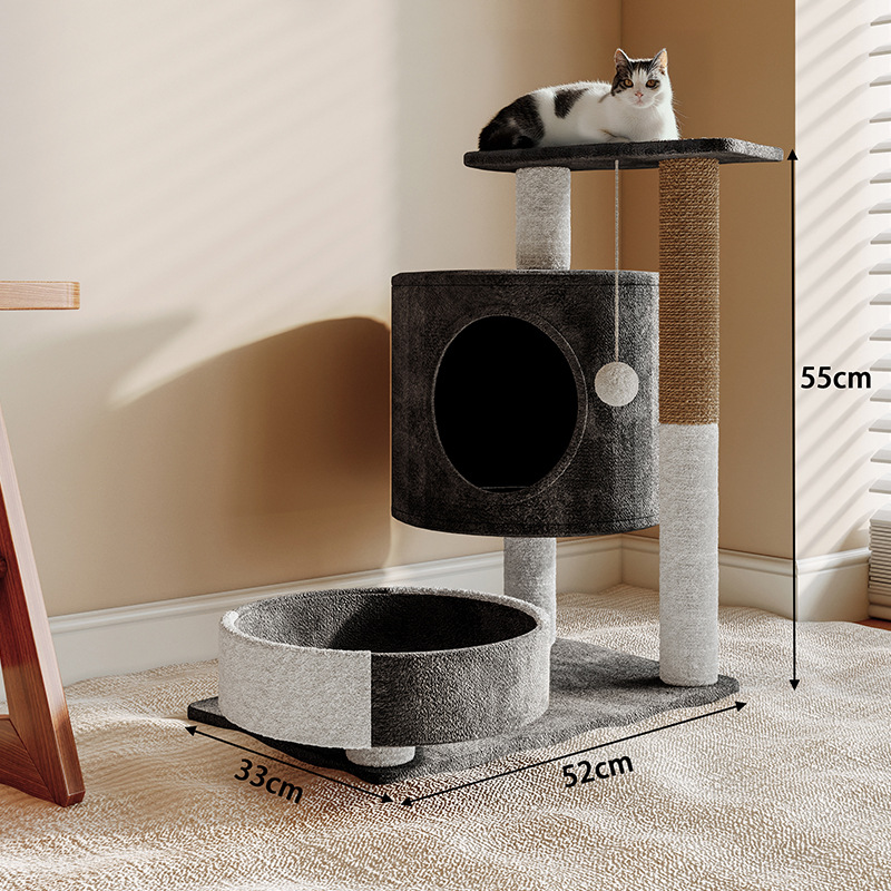 Gato grande escalada perno de gato un árbol de gato a través de la columna del cielo para gatos domésticos juguetes de molienda de garras de agarre tablero de trampolín perno de gato