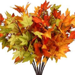 カエデの葉人工紅葉の枝偽秋の花フラワーアレンジメント感謝祭の装飾ホームキッチン農家テーブルセンターピース