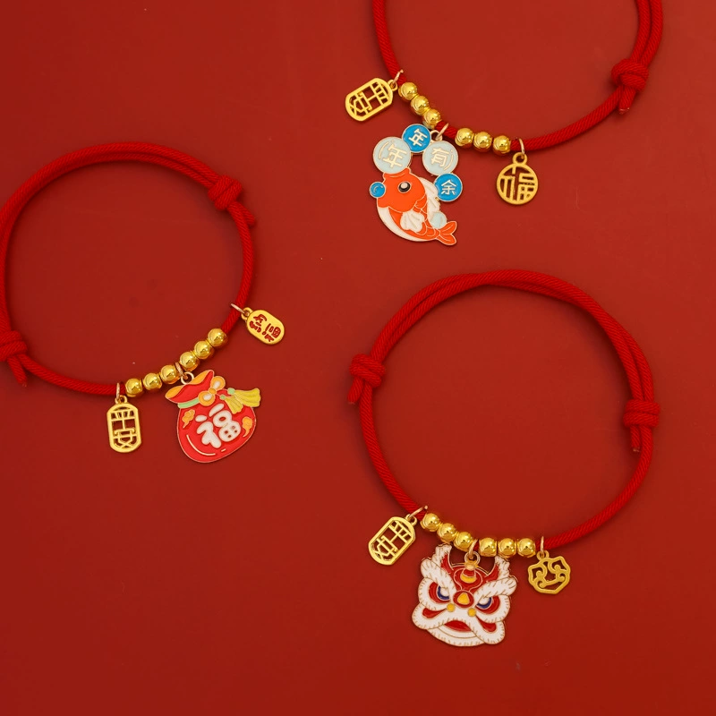 Домашние животные Новогодний шнур ошейник Год Змея Весенний Фестиваль Кошка Собака Золотое Ожерелье Красное богатство сокровищ Безмолвные украшения