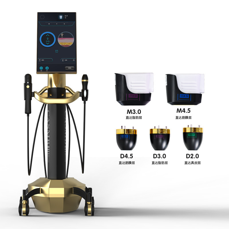 Ultrasonido de oro negro indolor antienvejecimiento PRO estiramiento facial médico estética ambulatorio instrumento de salón de belleza comercial