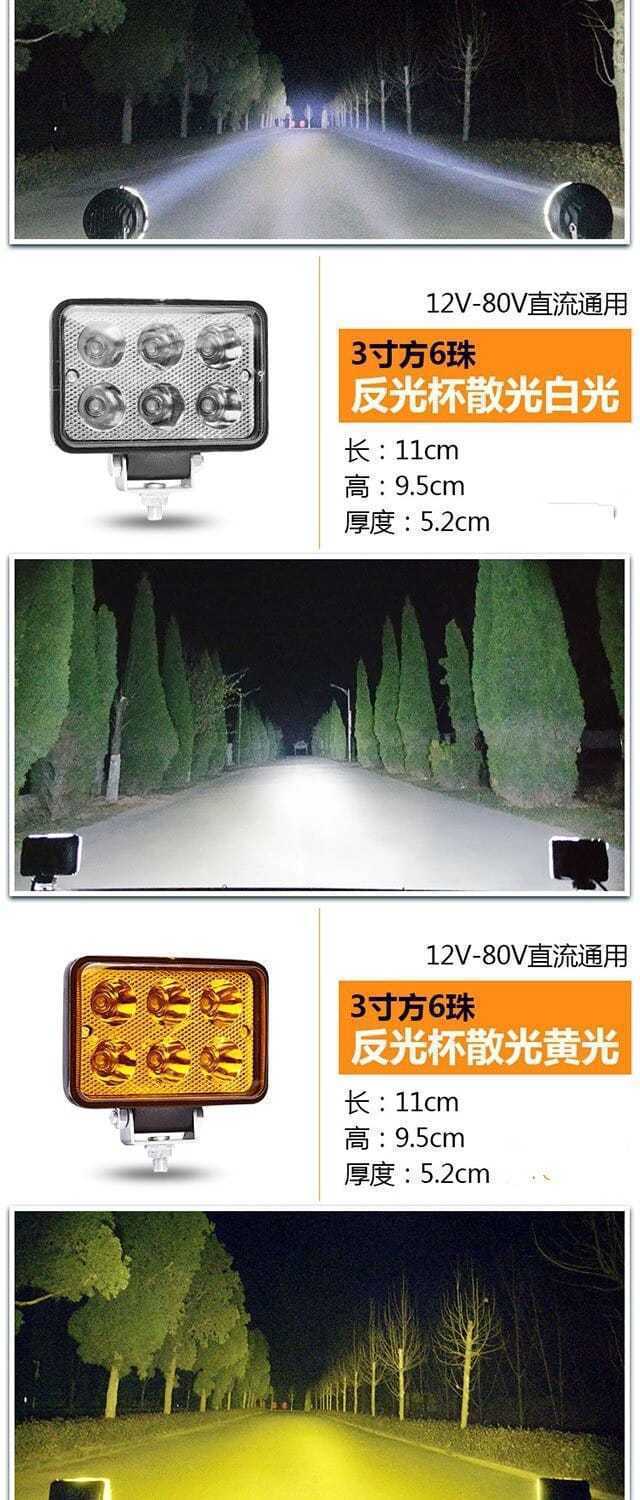 12V 24V Reversing Light Engineering Vehicle Forklift Front Headlight Modified Fog Light Truck Led Spotlight Super Bright Spotlight
