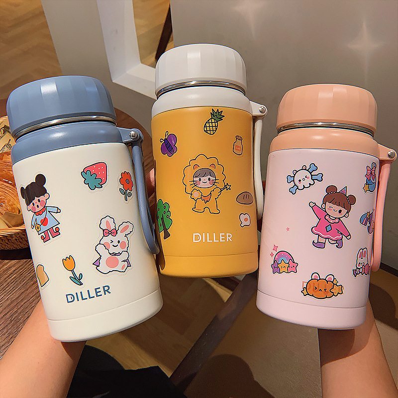 Wholesale Cartoon Stikers Large Capacity Thermos Cup Nihaojewelry display picture 16